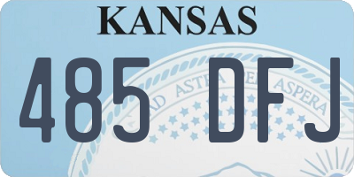 KS license plate 485DFJ