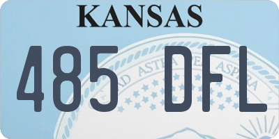 KS license plate 485DFL