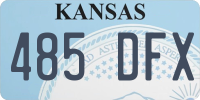 KS license plate 485DFX