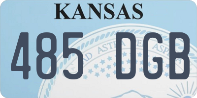 KS license plate 485DGB