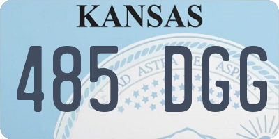 KS license plate 485DGG