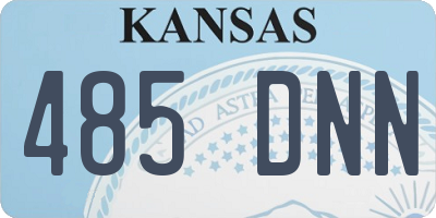KS license plate 485DNN