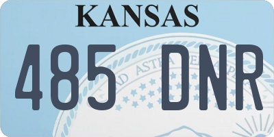KS license plate 485DNR