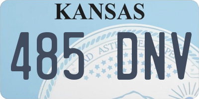 KS license plate 485DNV