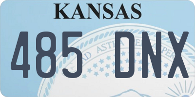 KS license plate 485DNX