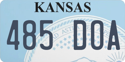 KS license plate 485DOA