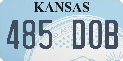 KS license plate 485DOB