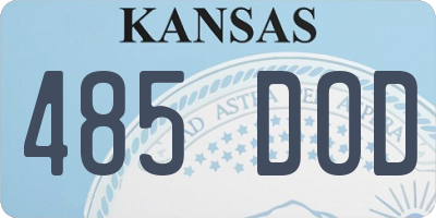KS license plate 485DOD
