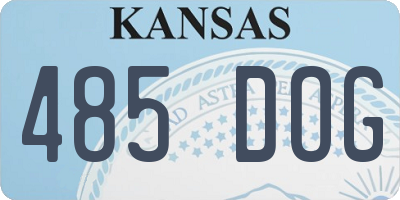 KS license plate 485DOG