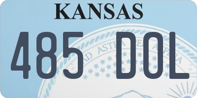 KS license plate 485DOL