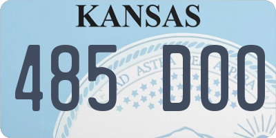 KS license plate 485DOO