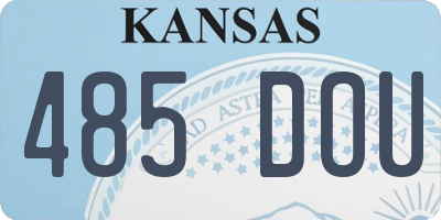 KS license plate 485DOU