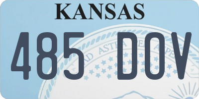 KS license plate 485DOV