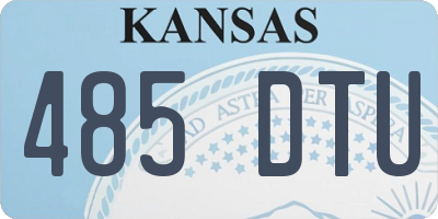 KS license plate 485DTU