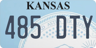 KS license plate 485DTY
