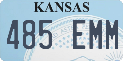 KS license plate 485EMM