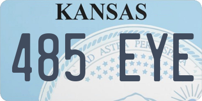 KS license plate 485EYE