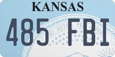 KS license plate 485FBI