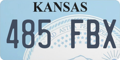 KS license plate 485FBX