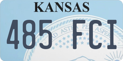 KS license plate 485FCI