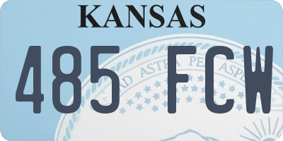 KS license plate 485FCW