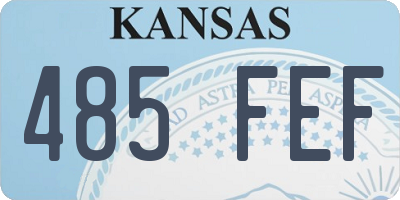 KS license plate 485FEF