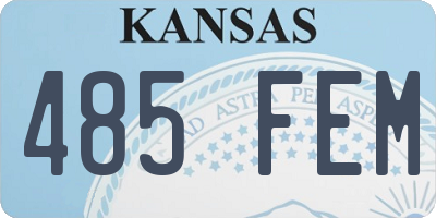 KS license plate 485FEM