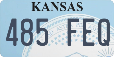 KS license plate 485FEQ