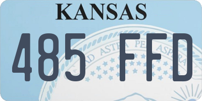 KS license plate 485FFD