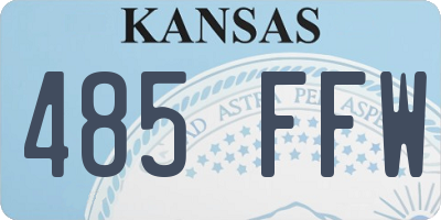 KS license plate 485FFW