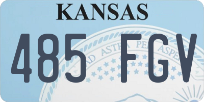 KS license plate 485FGV