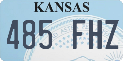 KS license plate 485FHZ