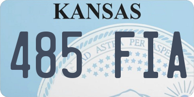 KS license plate 485FIA