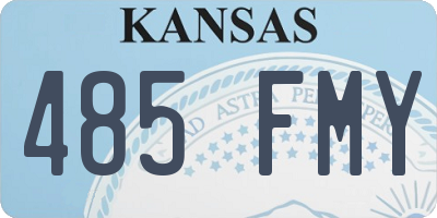 KS license plate 485FMY