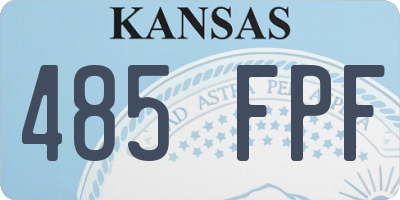 KS license plate 485FPF