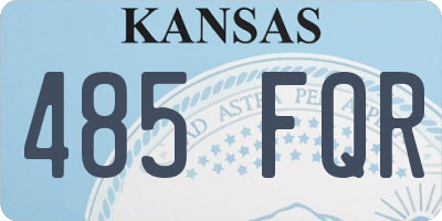 KS license plate 485FQR