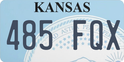 KS license plate 485FQX