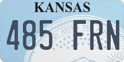 KS license plate 485FRN