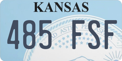 KS license plate 485FSF