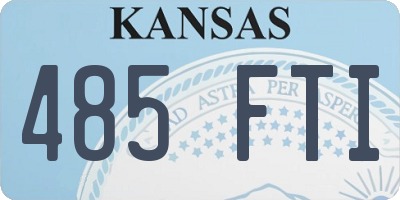 KS license plate 485FTI