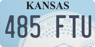 KS license plate 485FTU