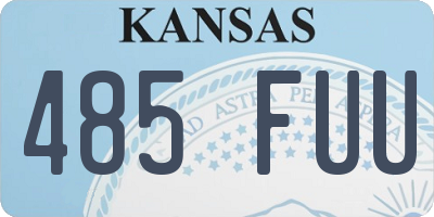 KS license plate 485FUU