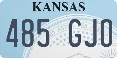 KS license plate 485GJO