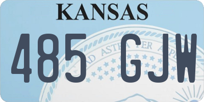 KS license plate 485GJW