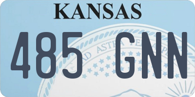 KS license plate 485GNN