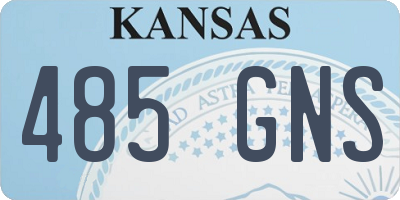 KS license plate 485GNS
