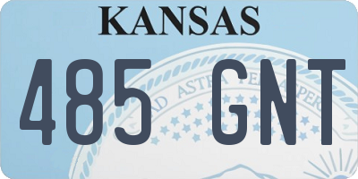 KS license plate 485GNT