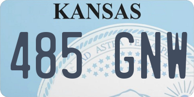 KS license plate 485GNW