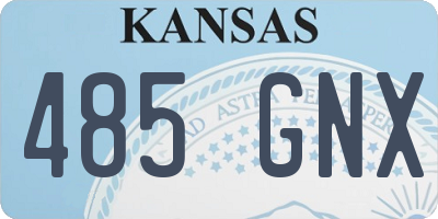 KS license plate 485GNX
