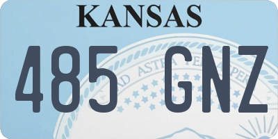 KS license plate 485GNZ